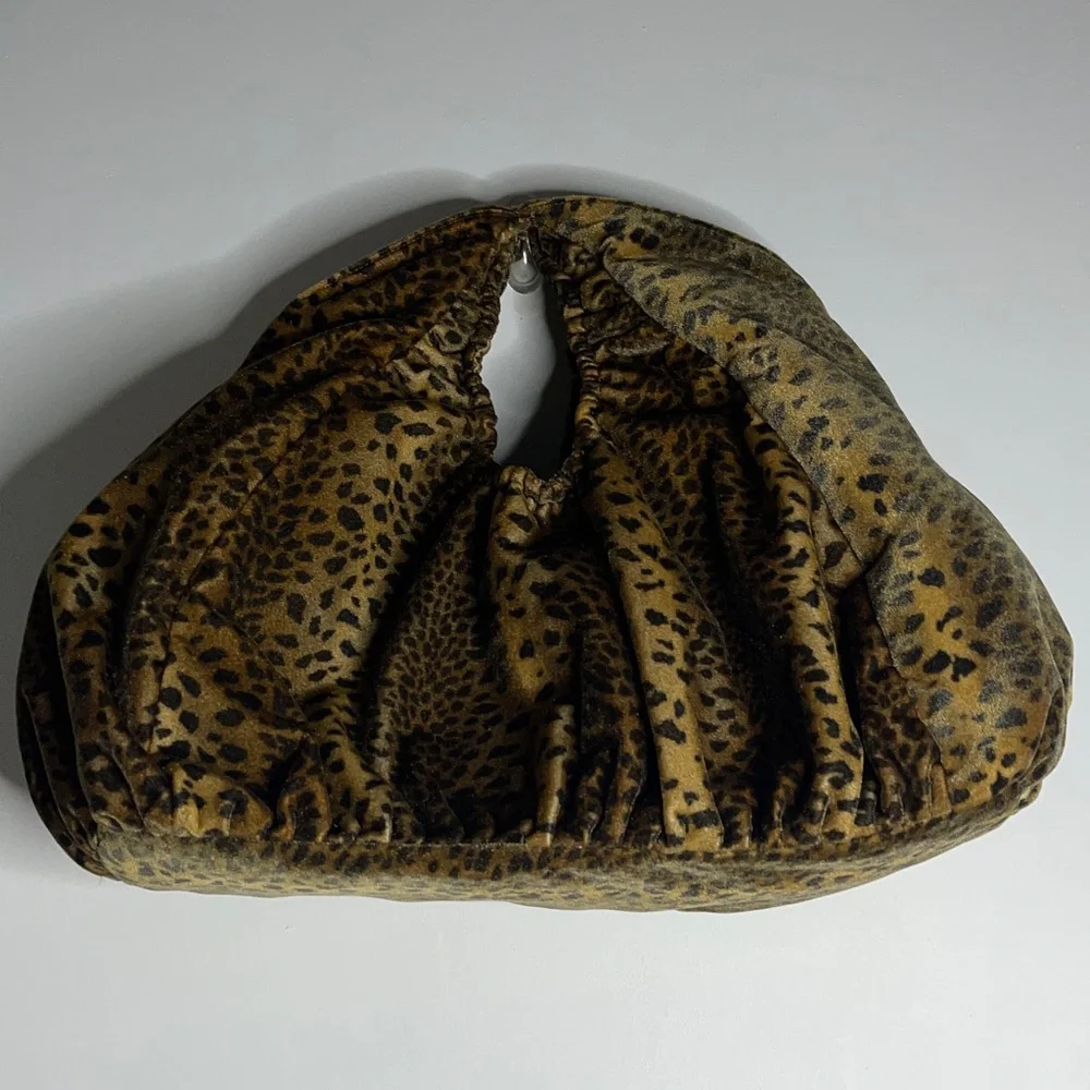 Ronny Kobo leopard print faux fur hobo bag